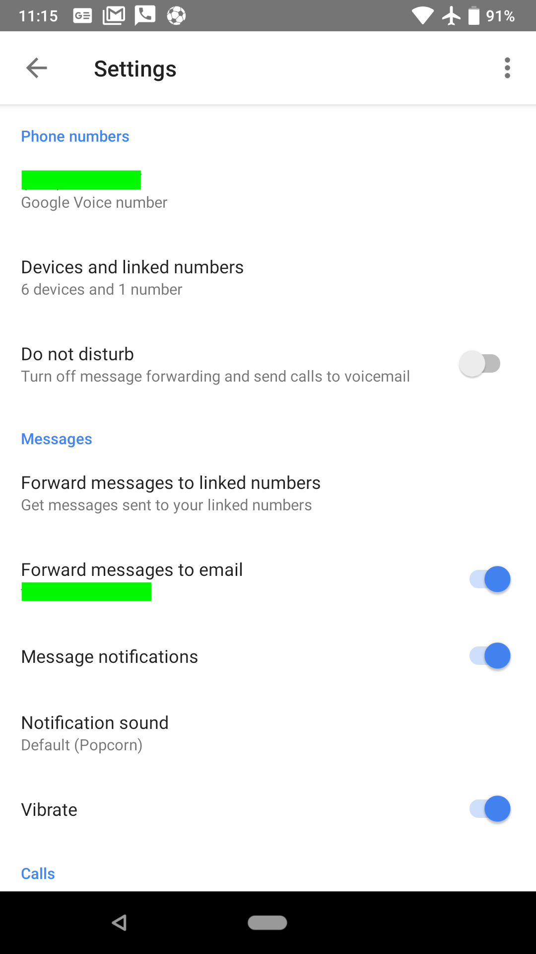 google voice sign in with number