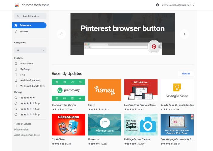 Chrome Web Store gets the Google Material Theme treatment alongside