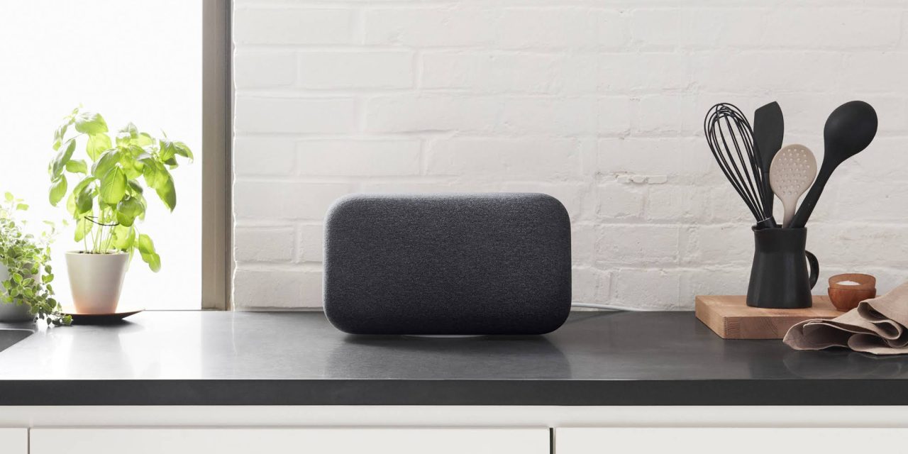 Google Home Max speaker in kitchen