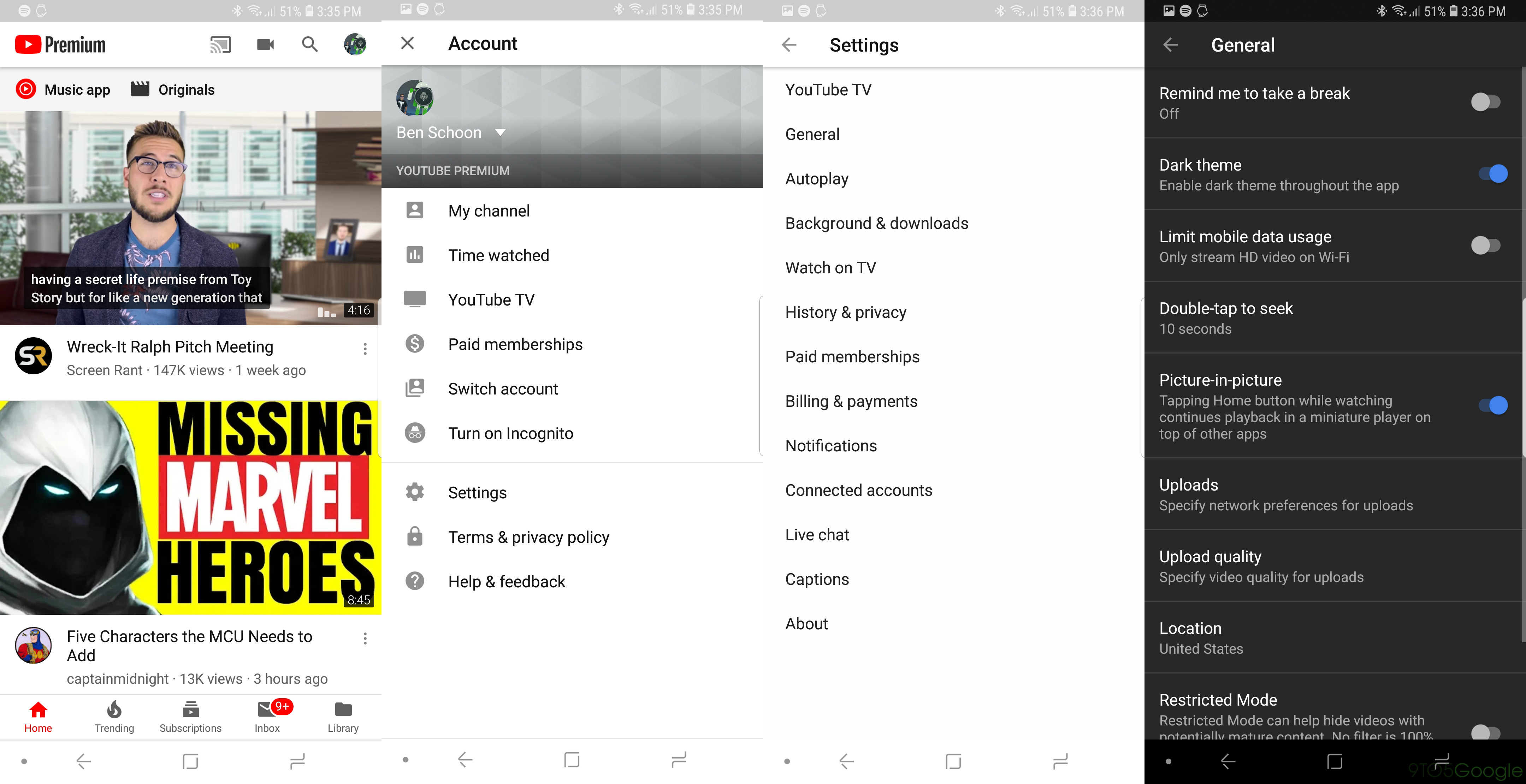 How to enable YouTube dark mode, Android