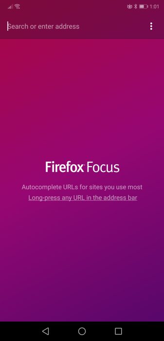Firefox Focus Home
