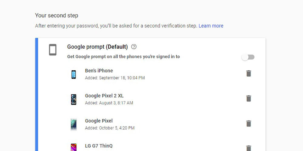 google prompt all devices