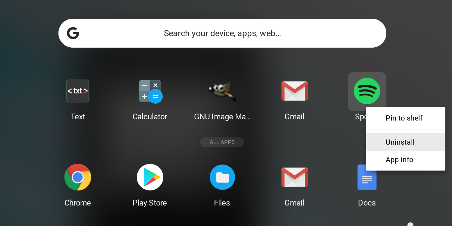 Chrome app launcher deinstallieren