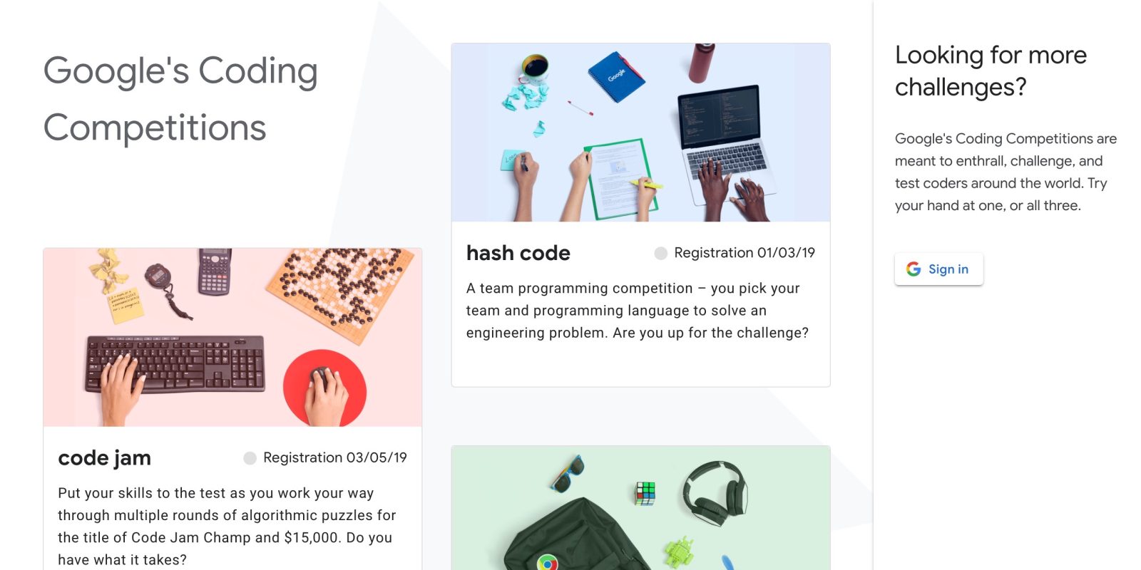 Google Coding Competitions