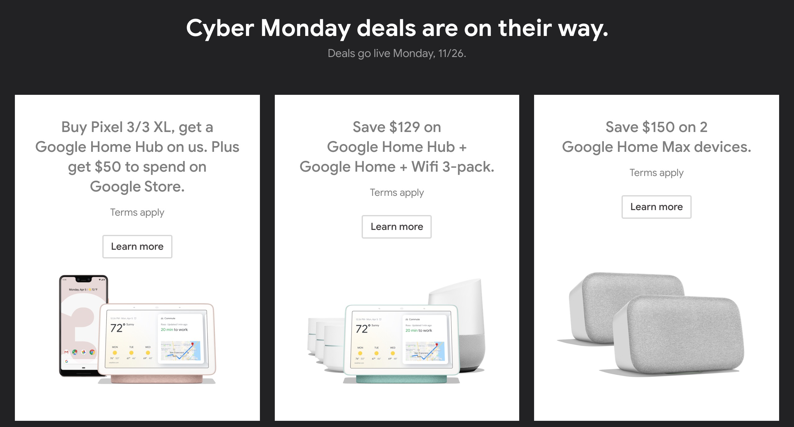 Google home sale cyber monday 2018