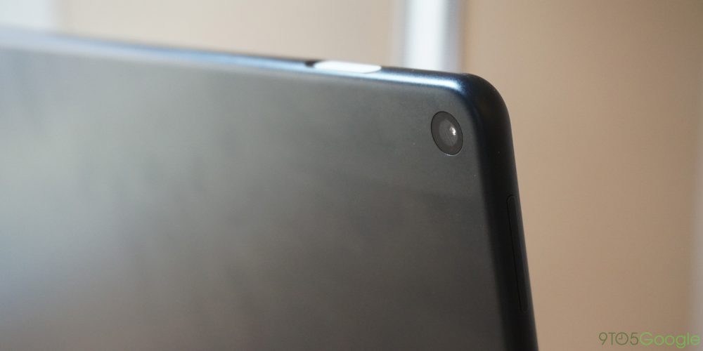 Aan de zijkant gemonteerde vingerafdruksensor op de Pixel Slate (2018)-tablet