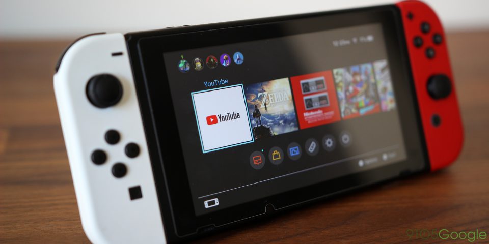 YouTube app on Nintendo Switch