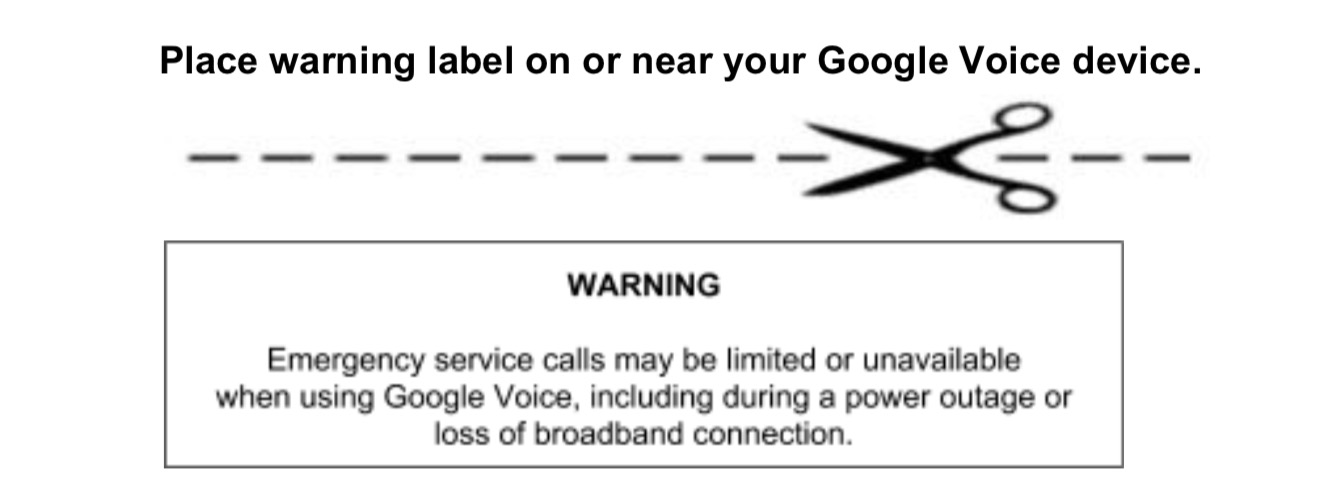 Google Voice G Suite emergency calls