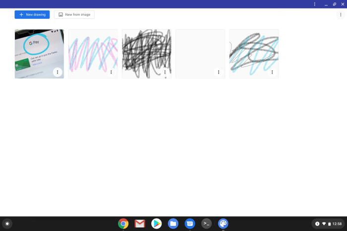 Chrome Canvas Saved Drawings