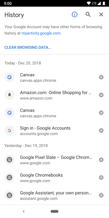 Chrome for Android Google Sans