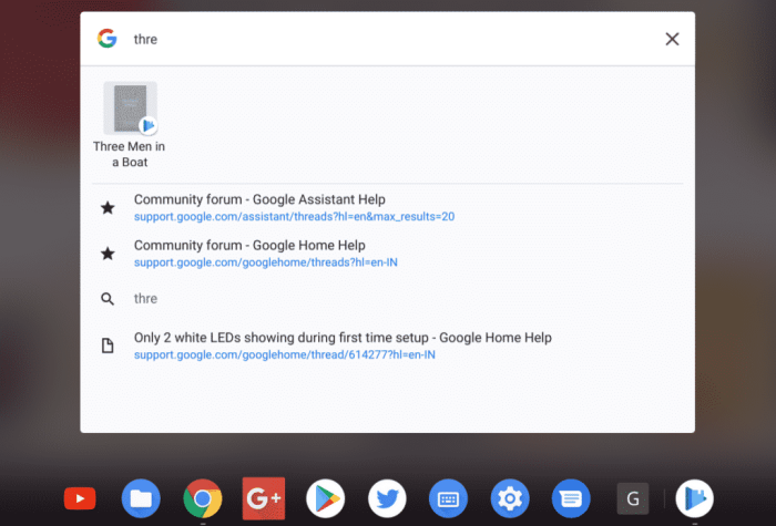 Chrome OS android search Firebase App Indexing