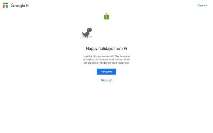 Google Fi holiday subcriber gift