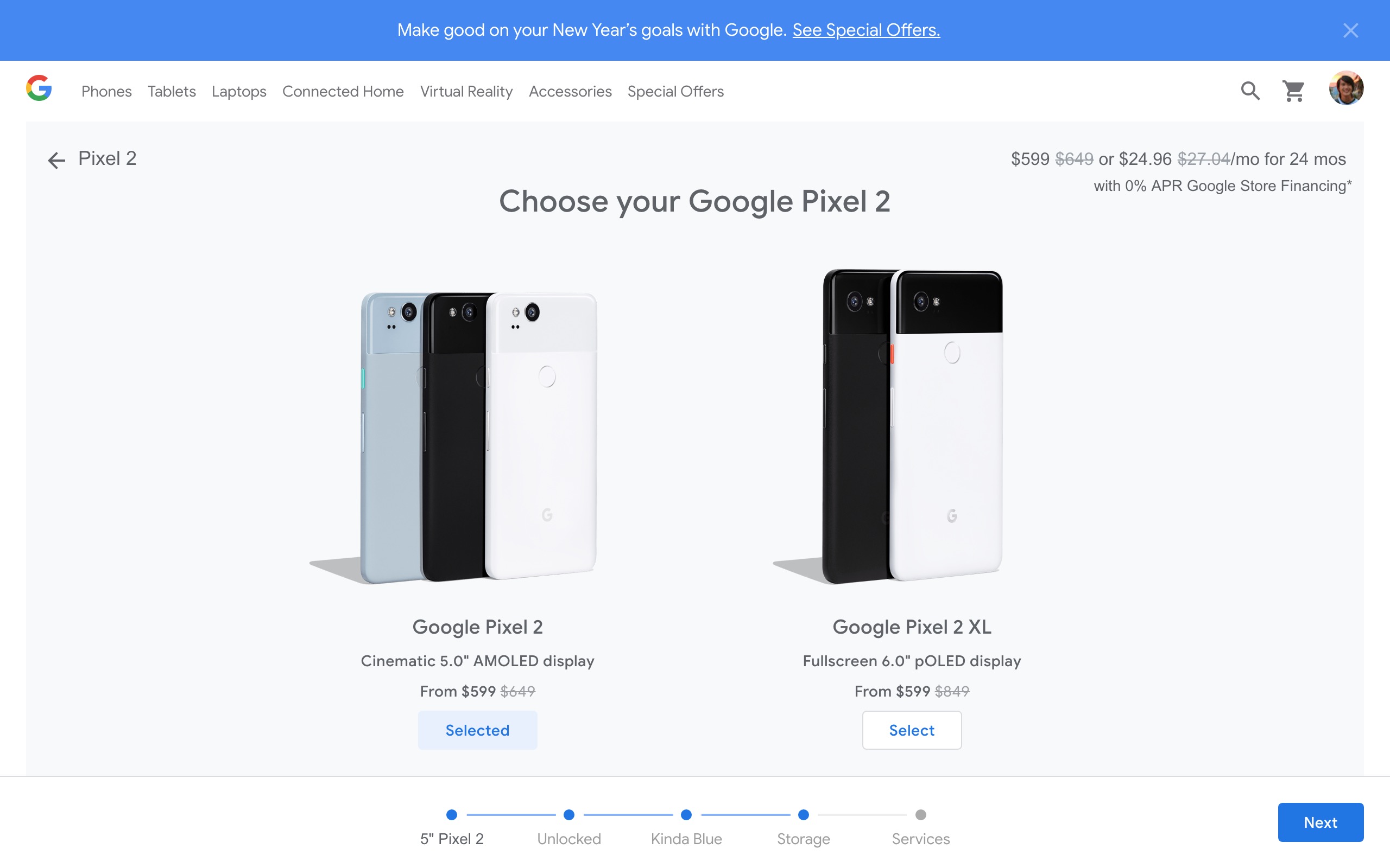 Google Store Pixel 2 discount