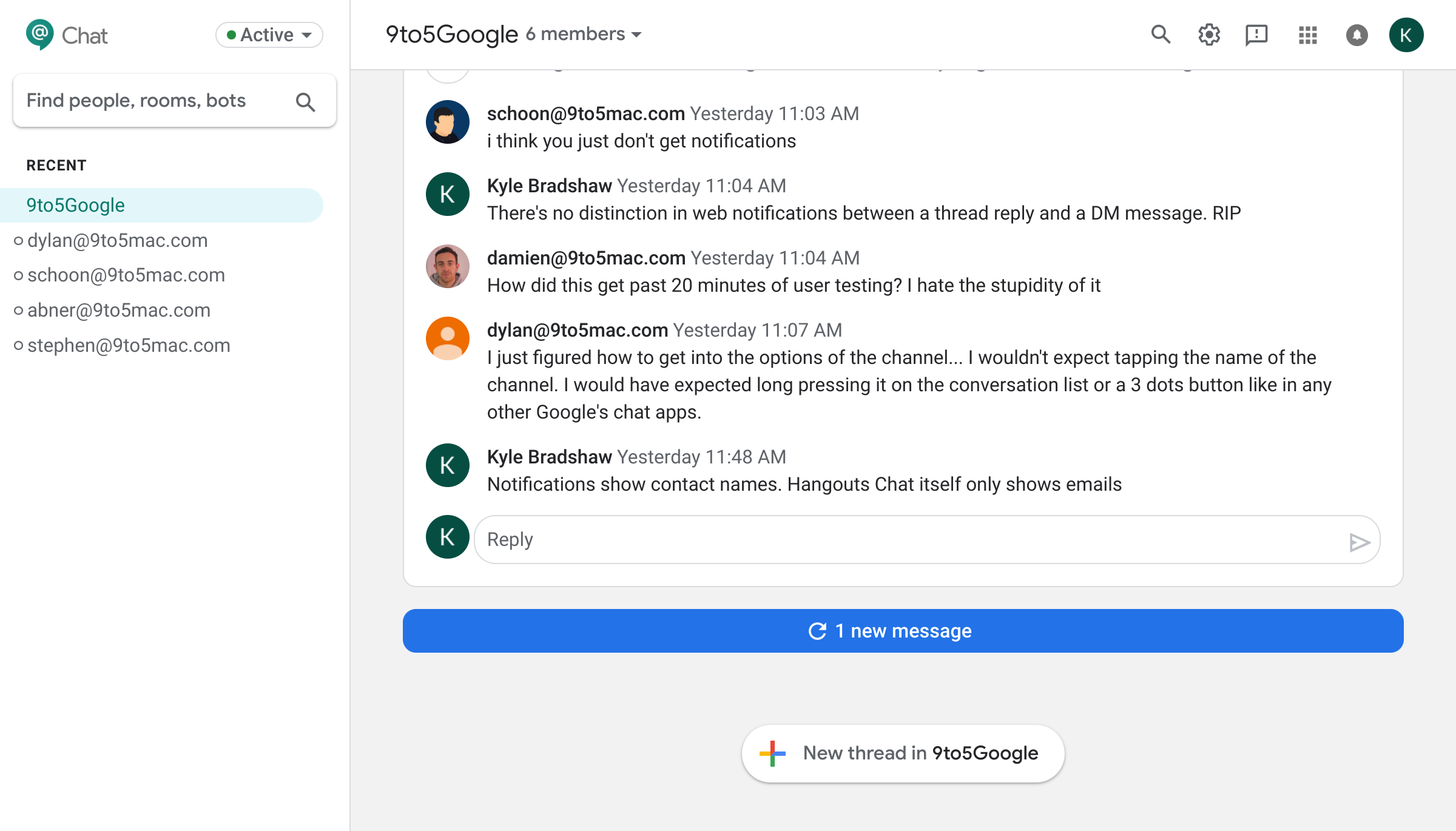 hands on hangouts chat can t replace