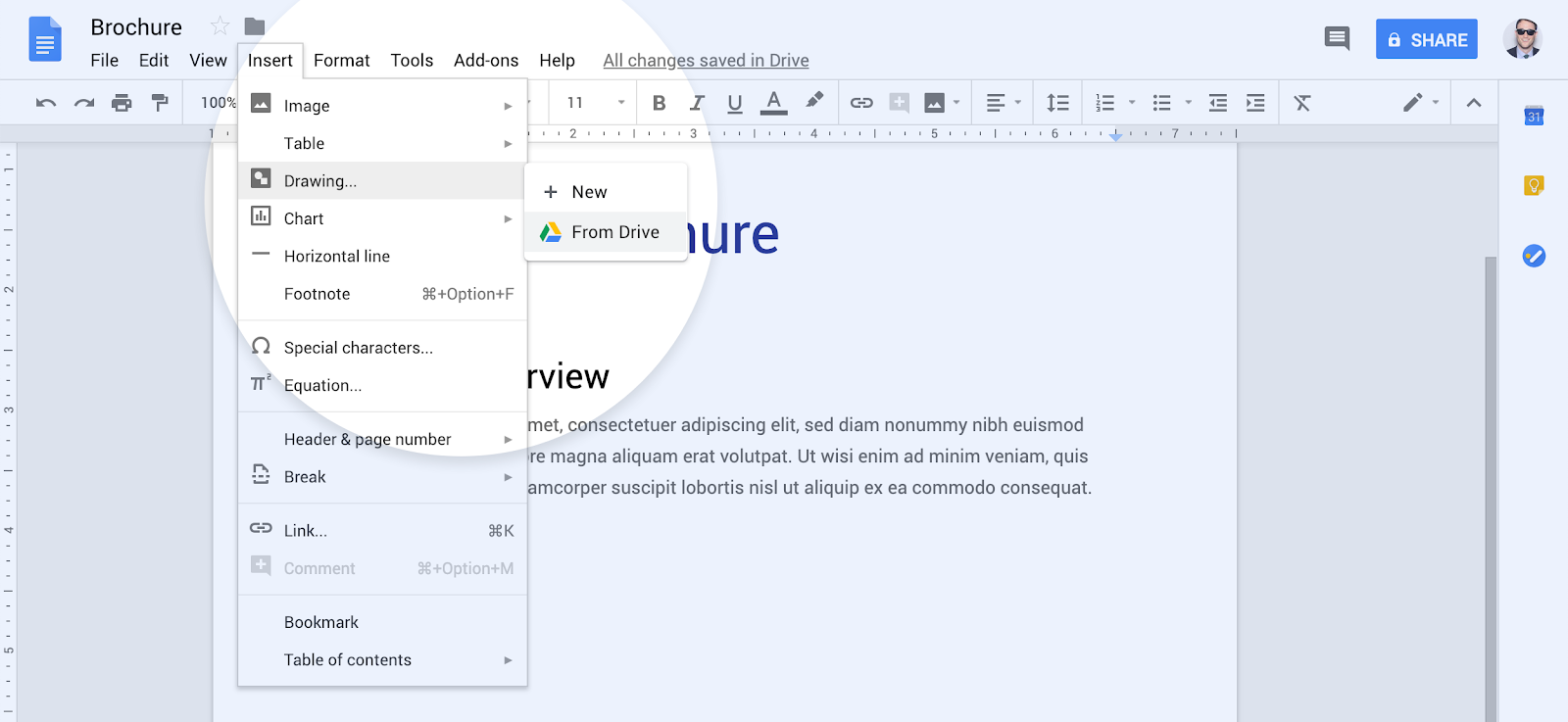 Google Drawings Docs embed