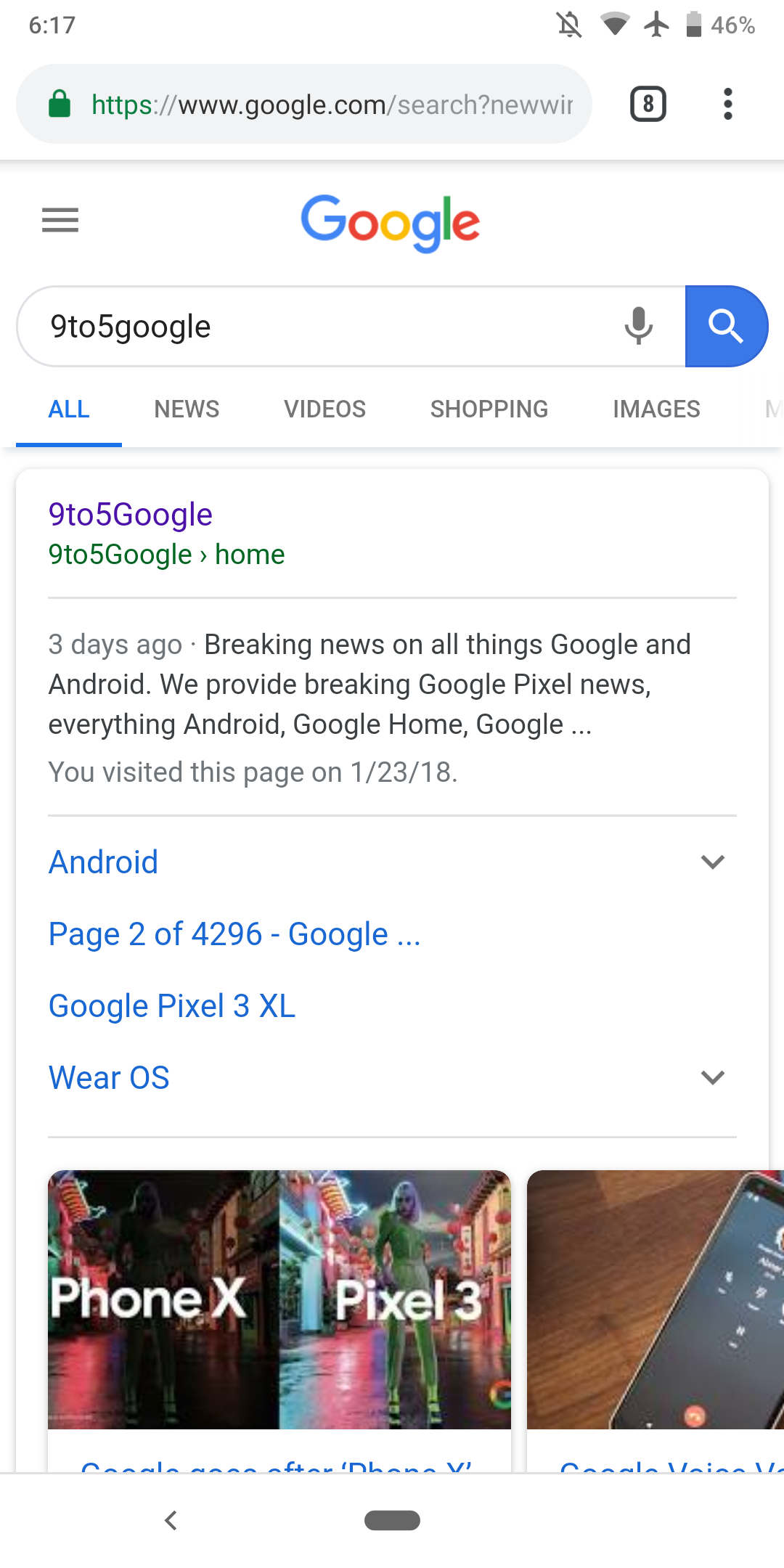 Google.com on mobile web rolling out voice search in Chrome for Android