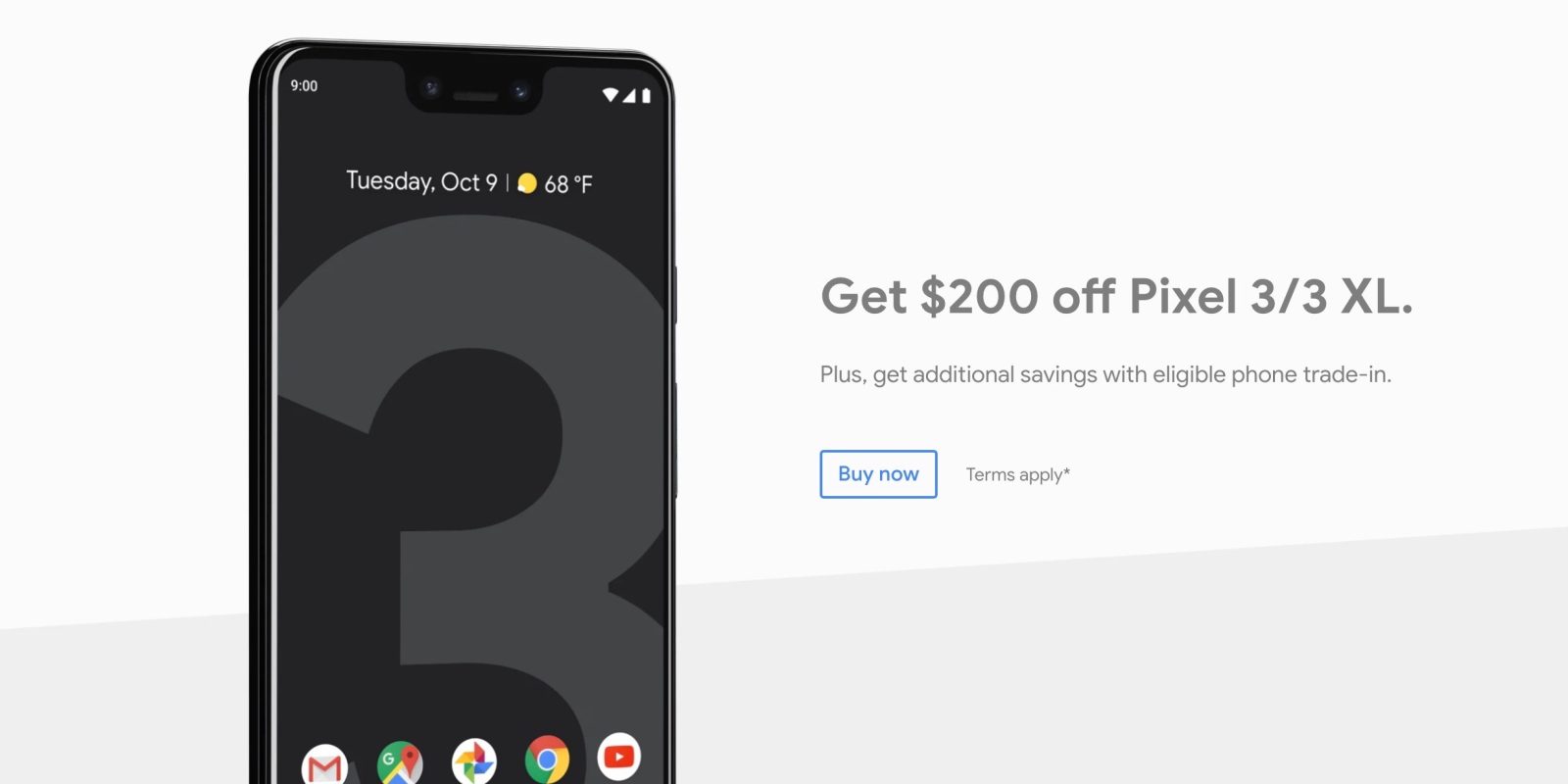 Google Store 200 off Pixel 3