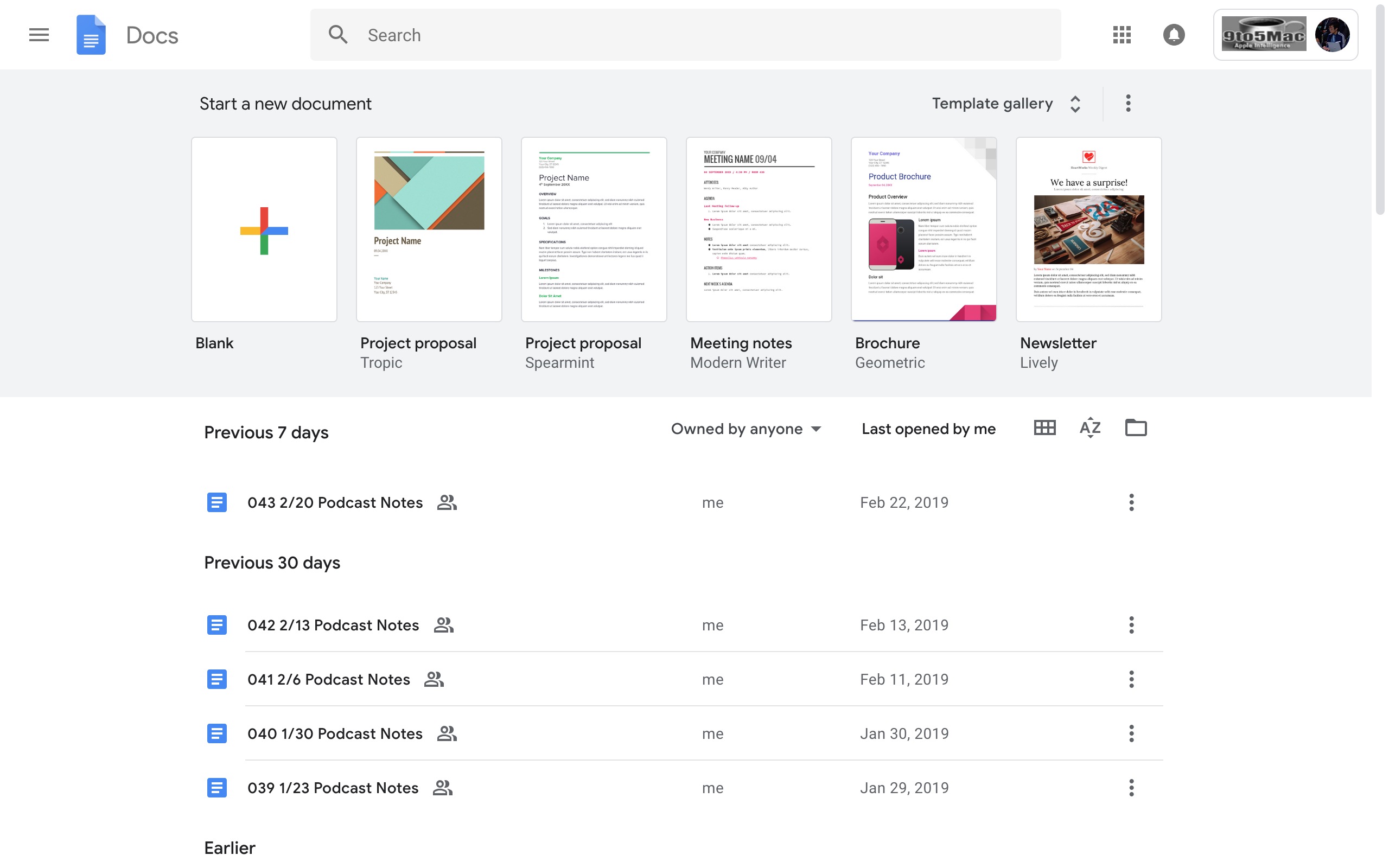 google-docs-sheets-and-slides-homepages-updated-with-material-theme-tweaks-9to5google