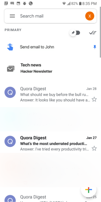 Google Inbox features in Gmail