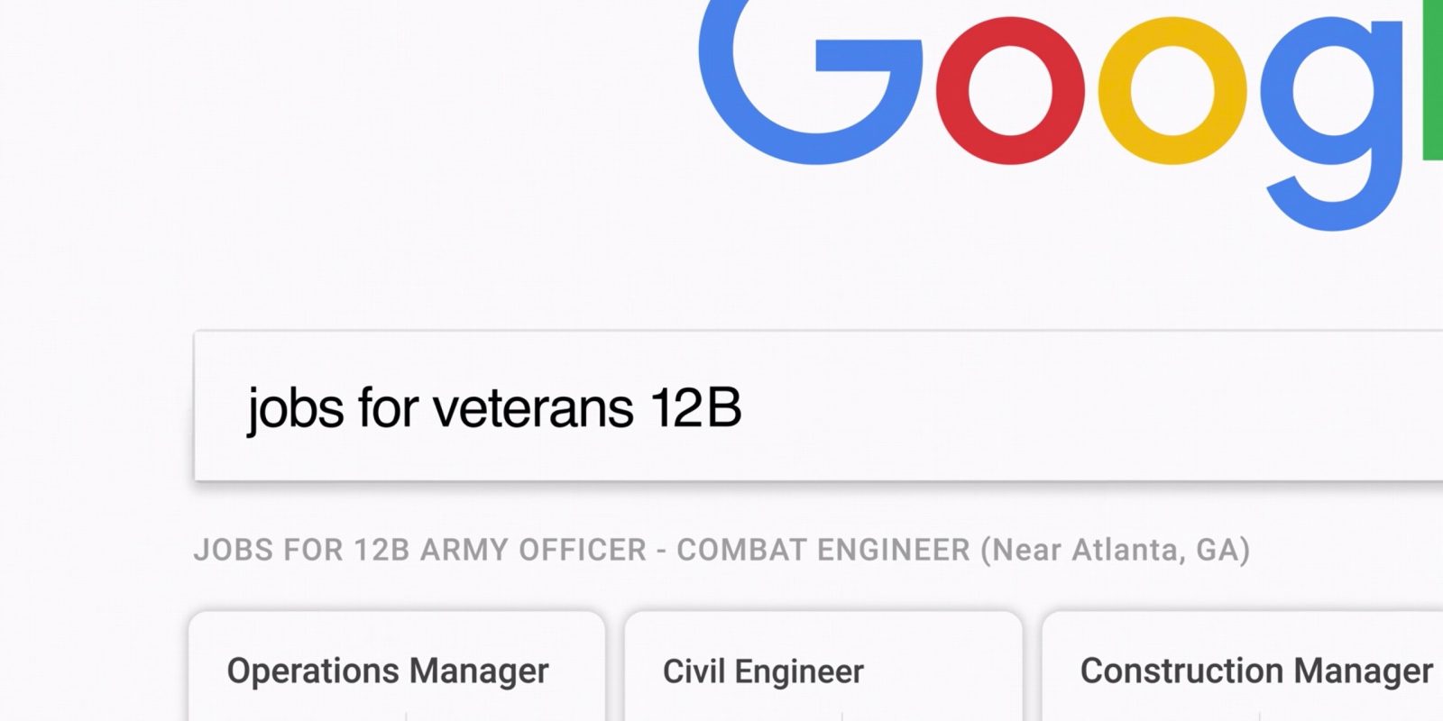 Google Job Search for Veterans Super Bowl