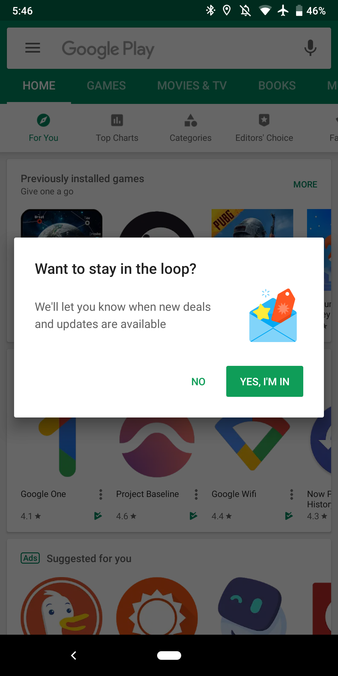 Google promoting Play Store editorial stories, lists with app notifications \u2013 Raymond Tec