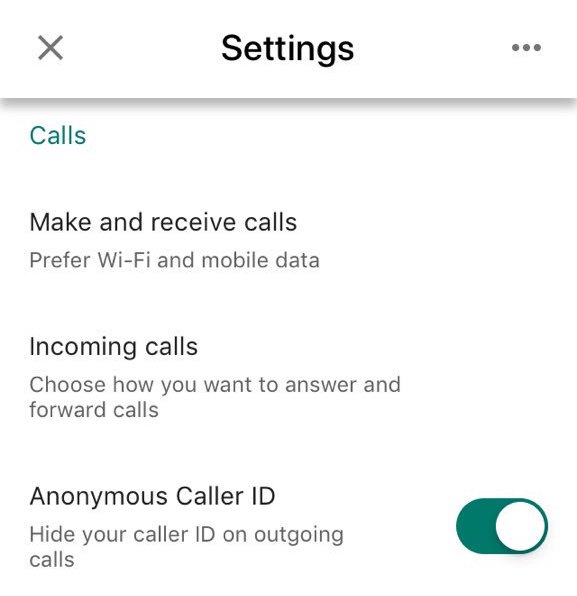 Google Voice Anonymous Caller ID