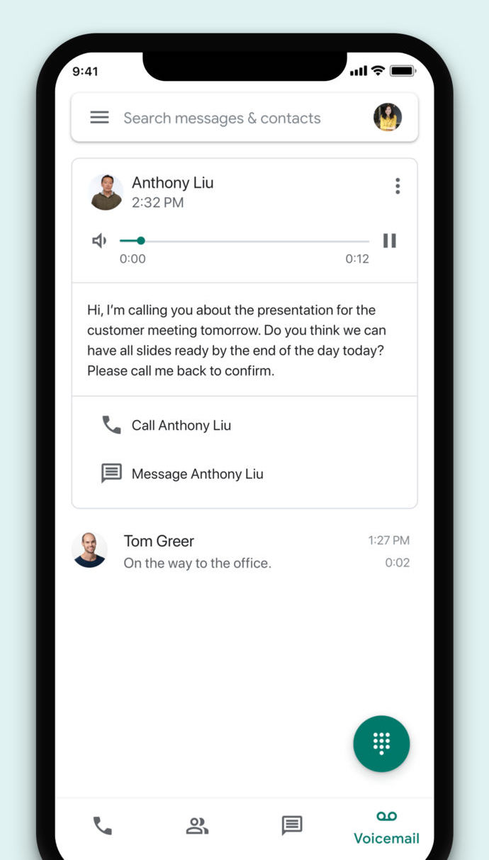 Google Voice for iOS rolling out Material Theme redesign