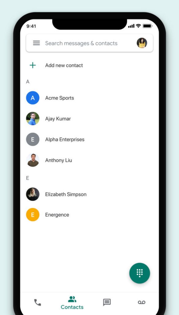 Google Voice iOS Material Theme