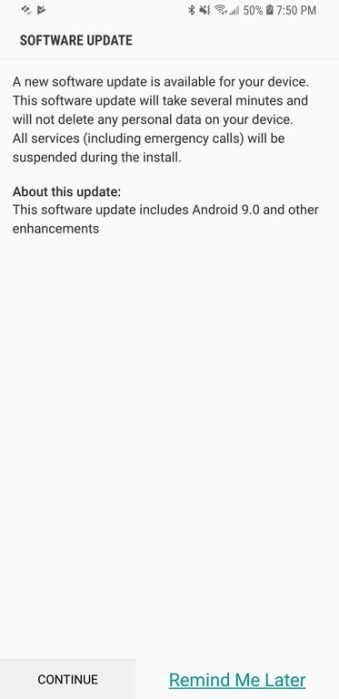 AT&T Android Pie S8