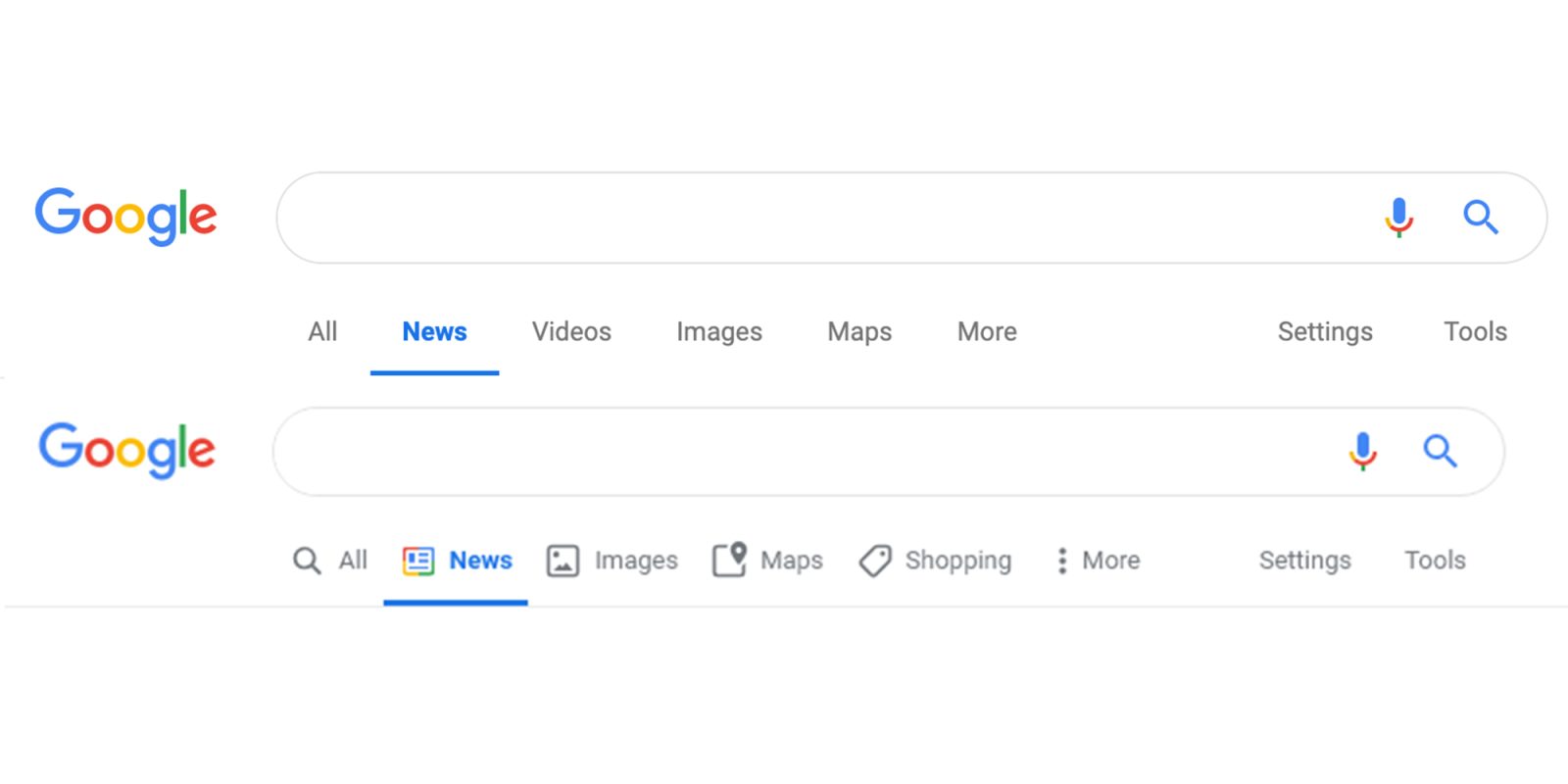 Google Search new icons