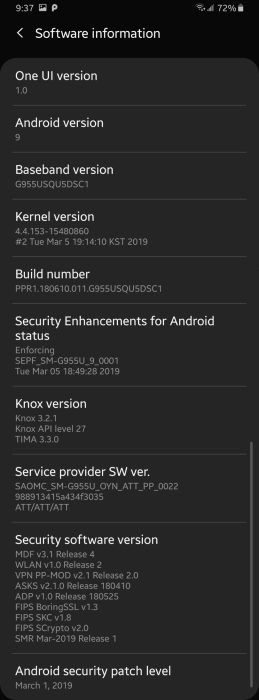 AT&T Android Pie S8