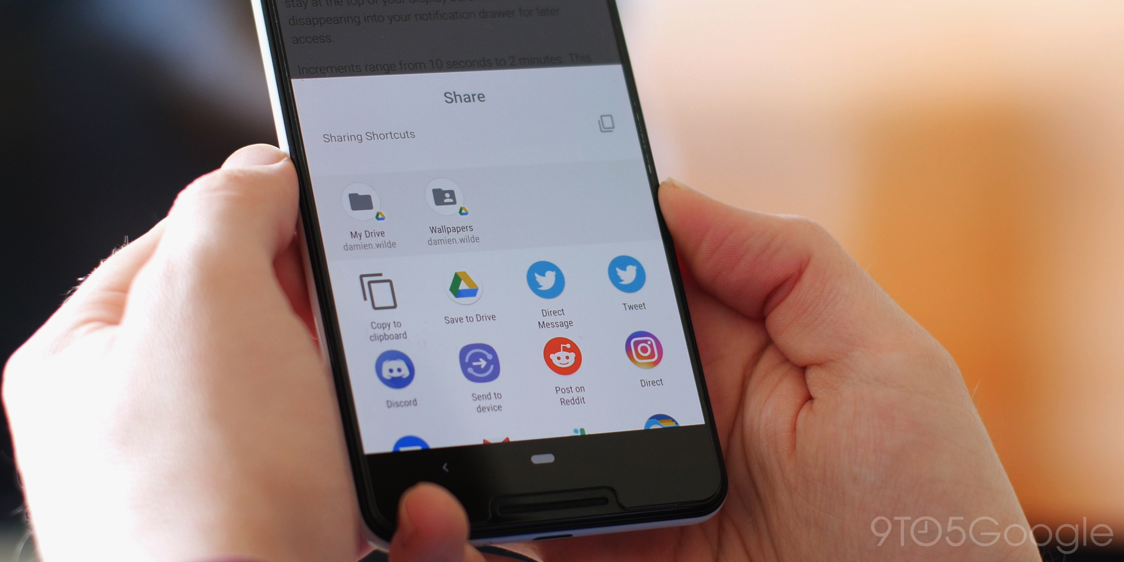 Sharing Shortcuts Android Q Beta 1