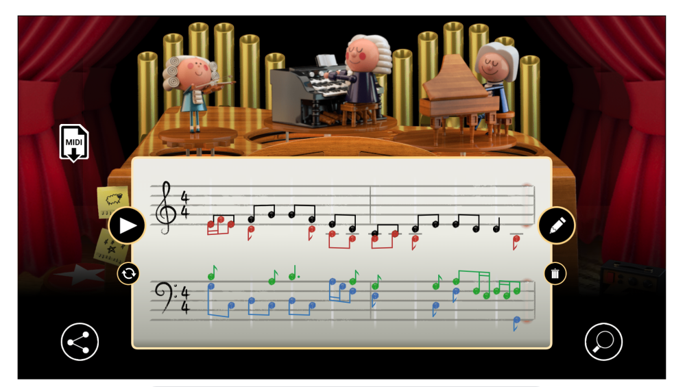 AI Bach Google Doodle