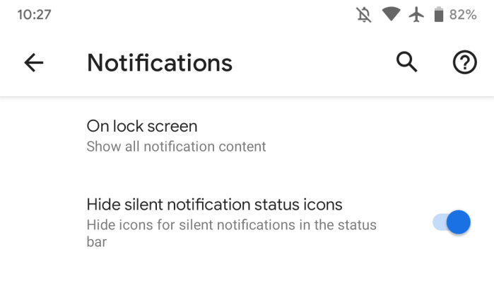 Android Q Beta 1 Notifications