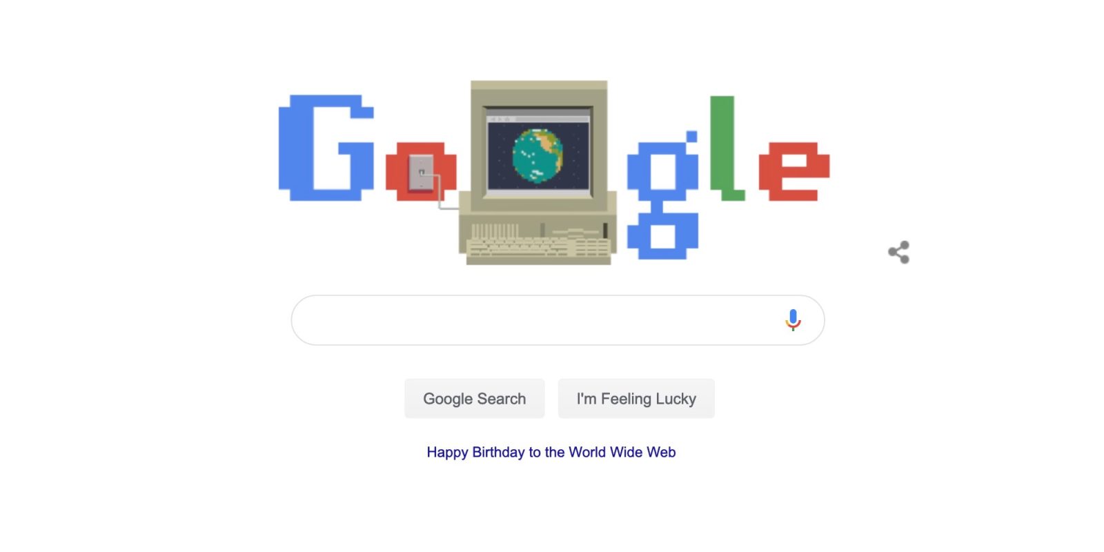 Google Doodle World Wide Web birthday