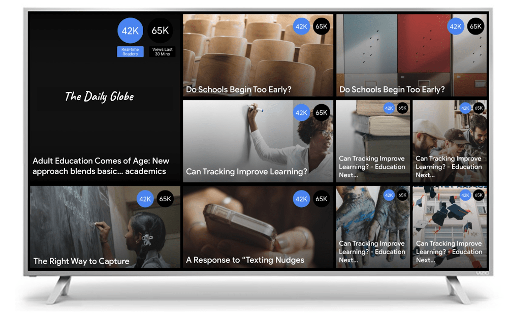 Google real-time news dashboard