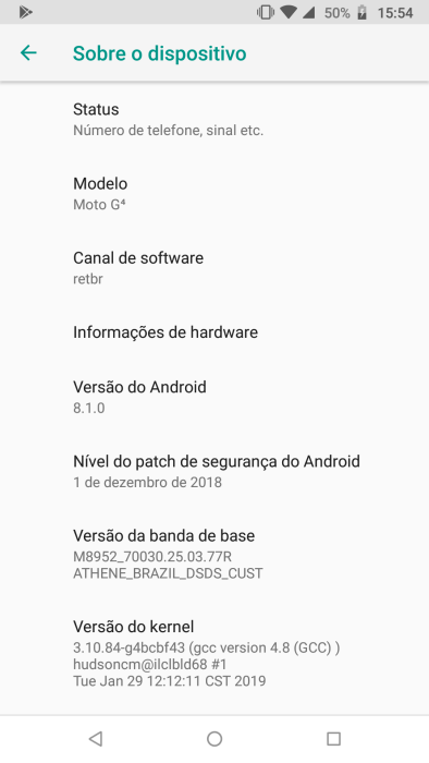 Motorola Moto G4 Android Oreo update