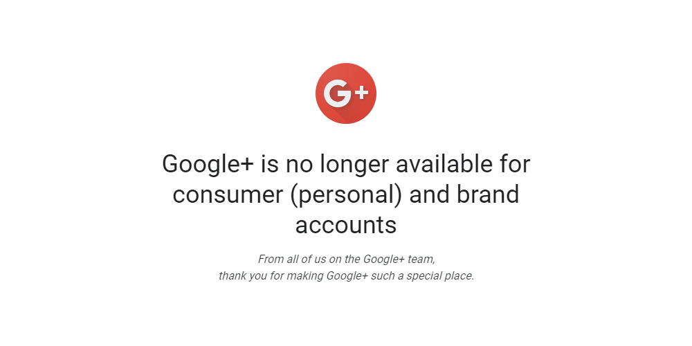 Google+ dead