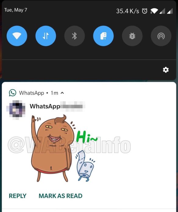 WhatsApp beta tests animated Sticker Notification Previews 