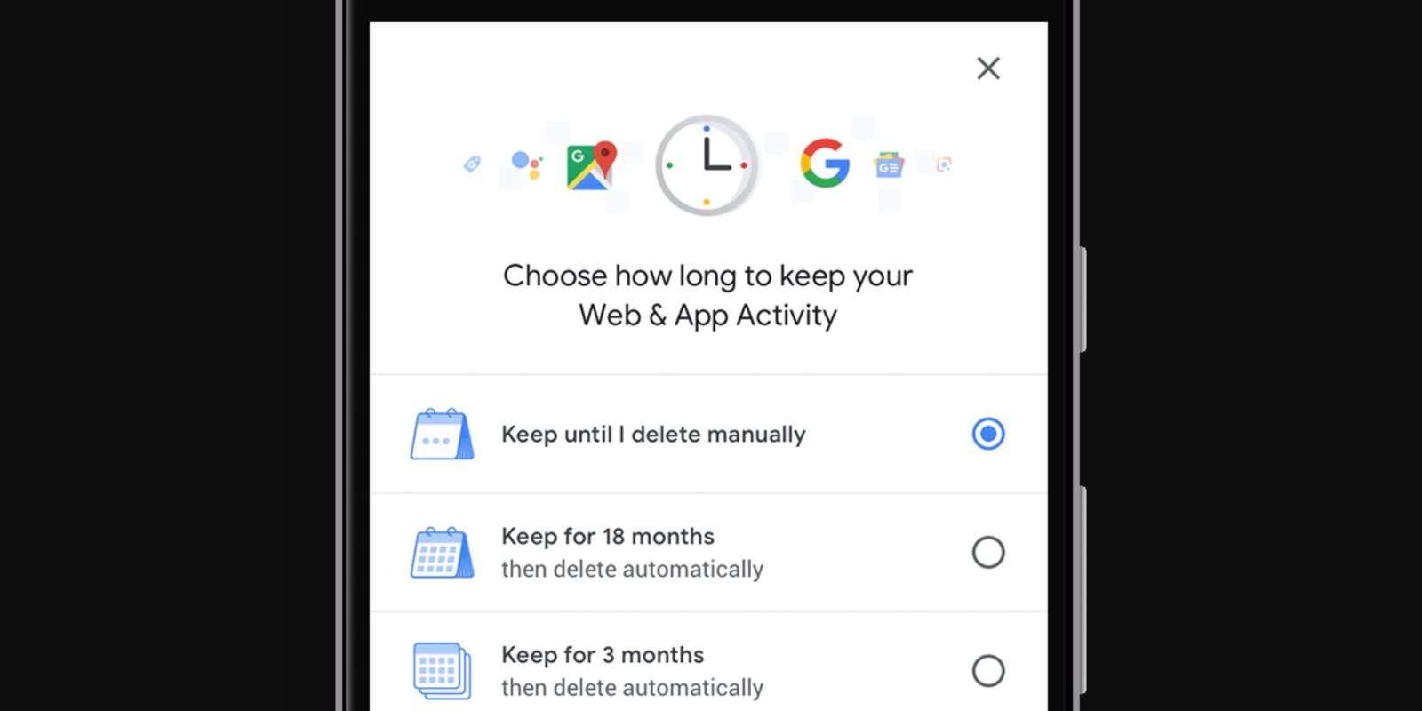 Google Account auto-delete data