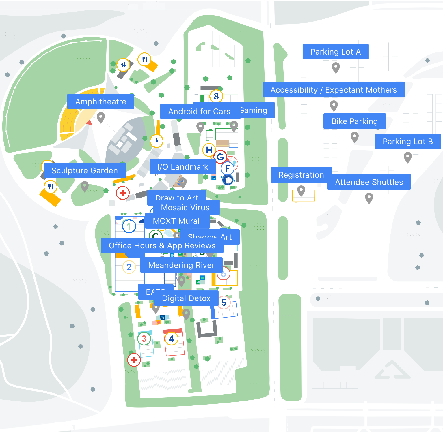Google IO 2019 map
