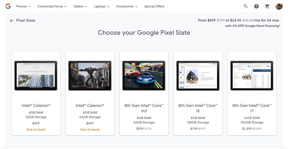 Google Pixel Slate discount