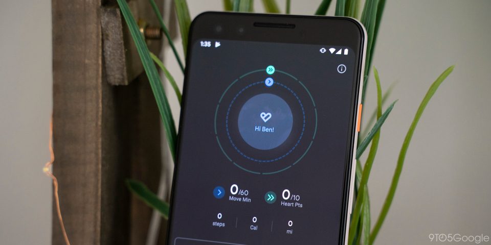 google fit for android with dark mode