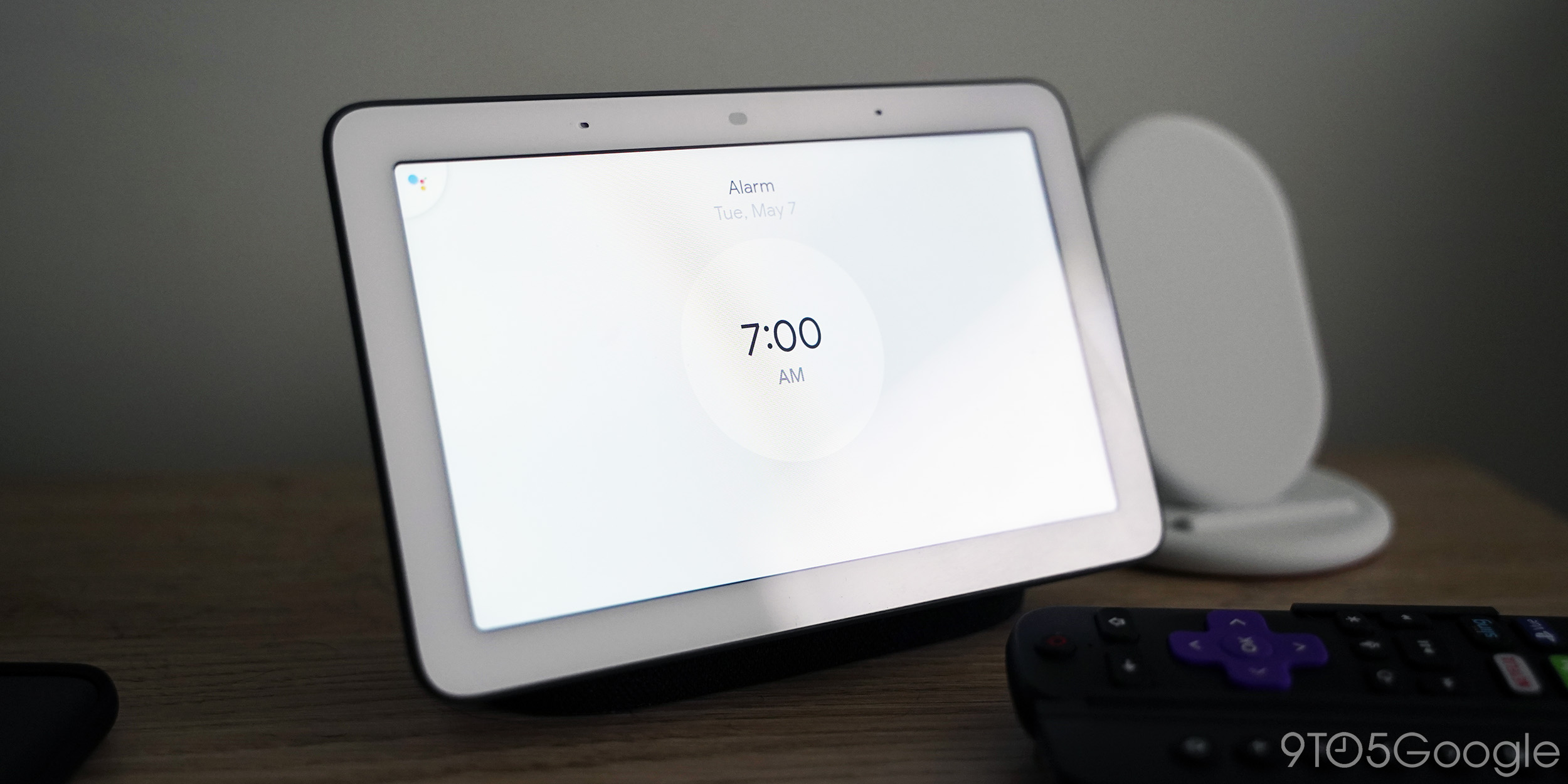 google home hub at night