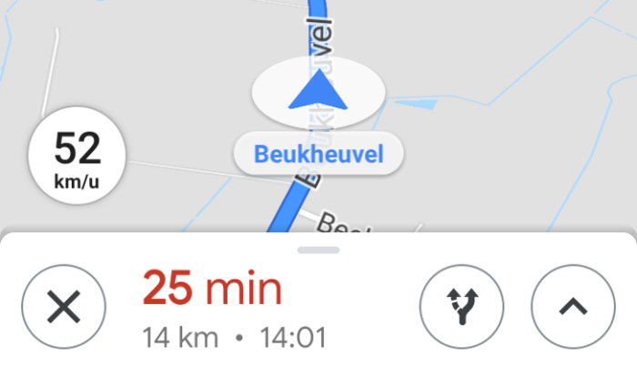 Google Maps Speedometer on-screen