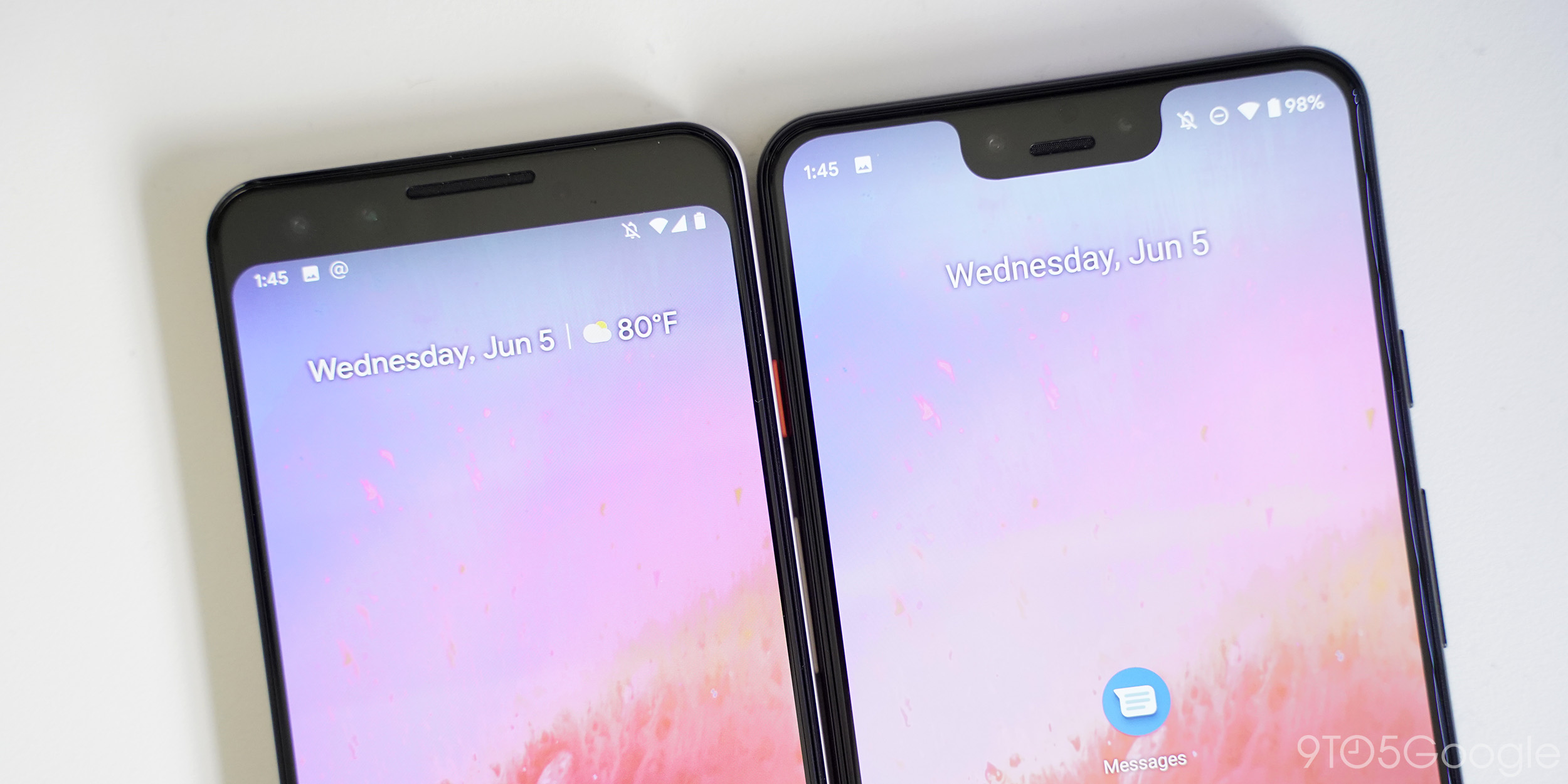 android q beta 4 date and weather widget on pixel homescreen is subtly bolder 9to5google