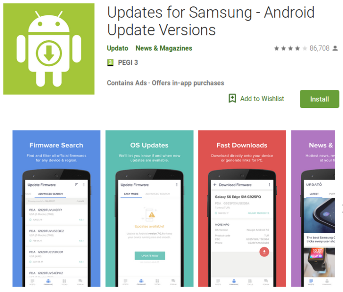 Updates for Samsung scam app