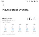 Google Assistant Updates weather