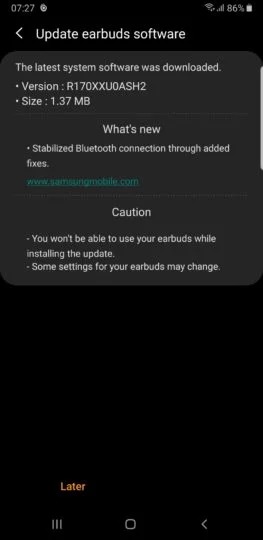 Samsung Galaxy Buds update should improve your Bluetooth connection galaxy buds bluetooth update august