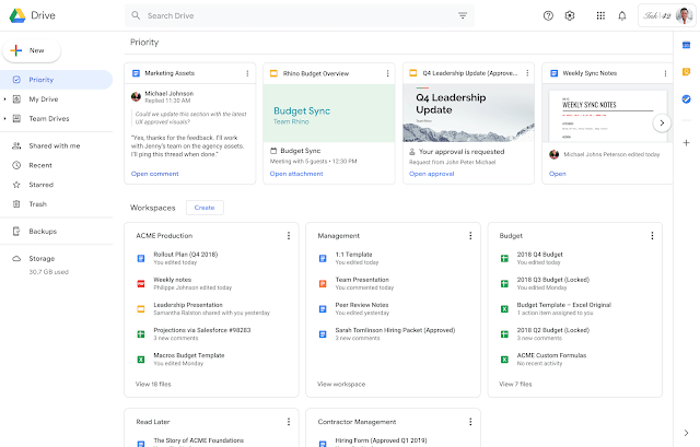 Google Drive Priority Page Workspaces Available For All G Suite 9to5google